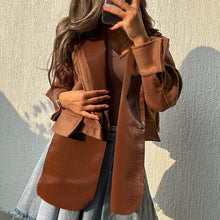 Load image into Gallery viewer, Double Layer Blazer (All Brown)