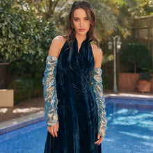 Load image into Gallery viewer, Nira Wrap Dress (Blue)