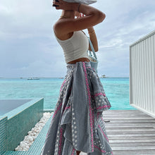 Load image into Gallery viewer, Wrap Skirt (Blue)