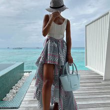 Load image into Gallery viewer, Wrap Skirt (Blue)