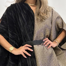 Load image into Gallery viewer, Half Velvet (Black)/half Metallic (Gold)