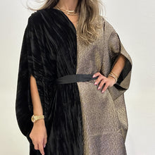 Load image into Gallery viewer, Half Velvet (Black)/half Metallic (Gold)