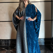 Load image into Gallery viewer, Half Velvet (Blue)/half Metallic (Silver)