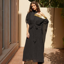 Load image into Gallery viewer, Tasseled Roman Dress (Black)