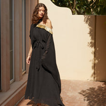 Load image into Gallery viewer, Tasseled Roman Dress (Black)
