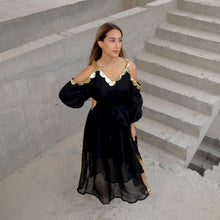 Load image into Gallery viewer, Sequin open shoulder (Black)