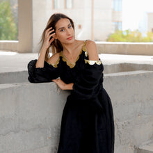 Load image into Gallery viewer, Sequin open shoulder (Black)