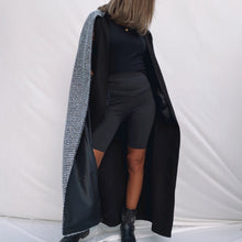Load image into Gallery viewer, Cape Jacket (Black/Silver)