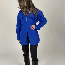 Load image into Gallery viewer, Front Slit Wool Shirt (Royal Blue)