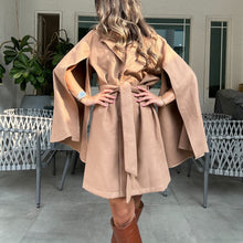 Load image into Gallery viewer, Cape Dress (Camel)
