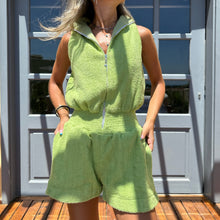 Load image into Gallery viewer, Terry Romper (green)
