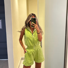 Load image into Gallery viewer, Terry Romper (green)
