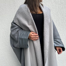 Load image into Gallery viewer, Reversible Bisht (shades of gray)
