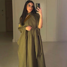 Load image into Gallery viewer, Tasseled Roman Dress (Sage green)
