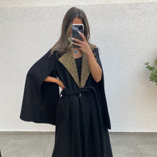 Load image into Gallery viewer, Cape Bisht (Black/Gold)
