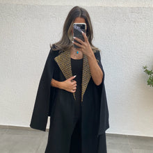 Load image into Gallery viewer, Cape Bisht (Black/Gold)
