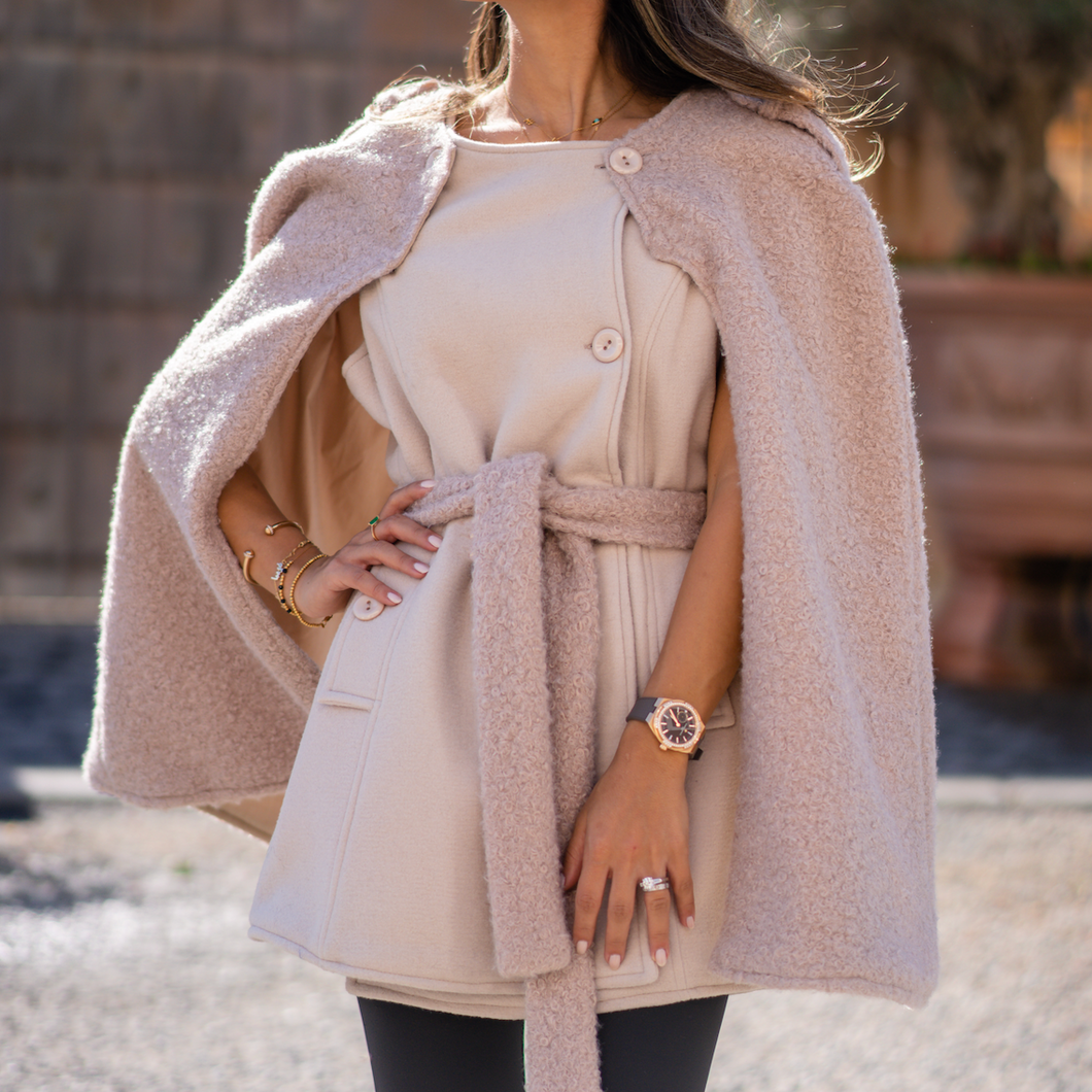 Beige hotsell cape jacket